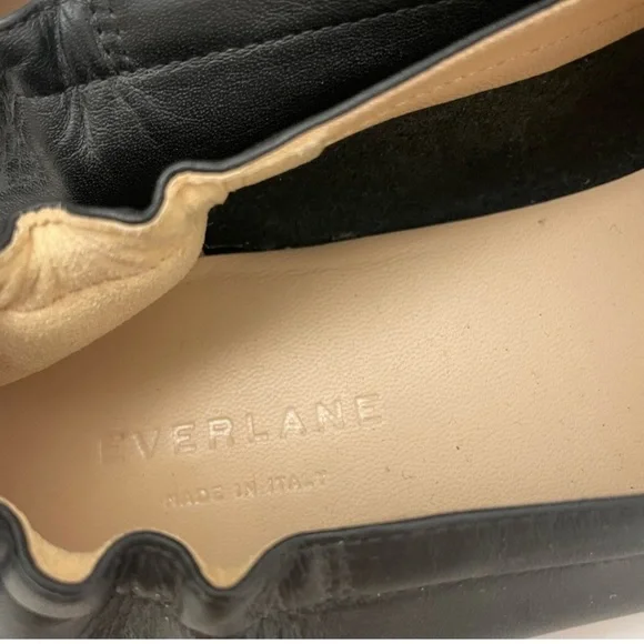 Everlane Black Leather Slip-On Loafers The Day Glove with Elastic Heel Size 11 - Picture 6 of 11